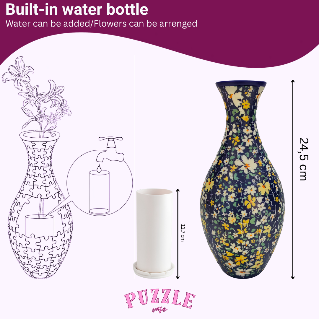 Puzzle Vase - Bouquet of Yellow Flowers
