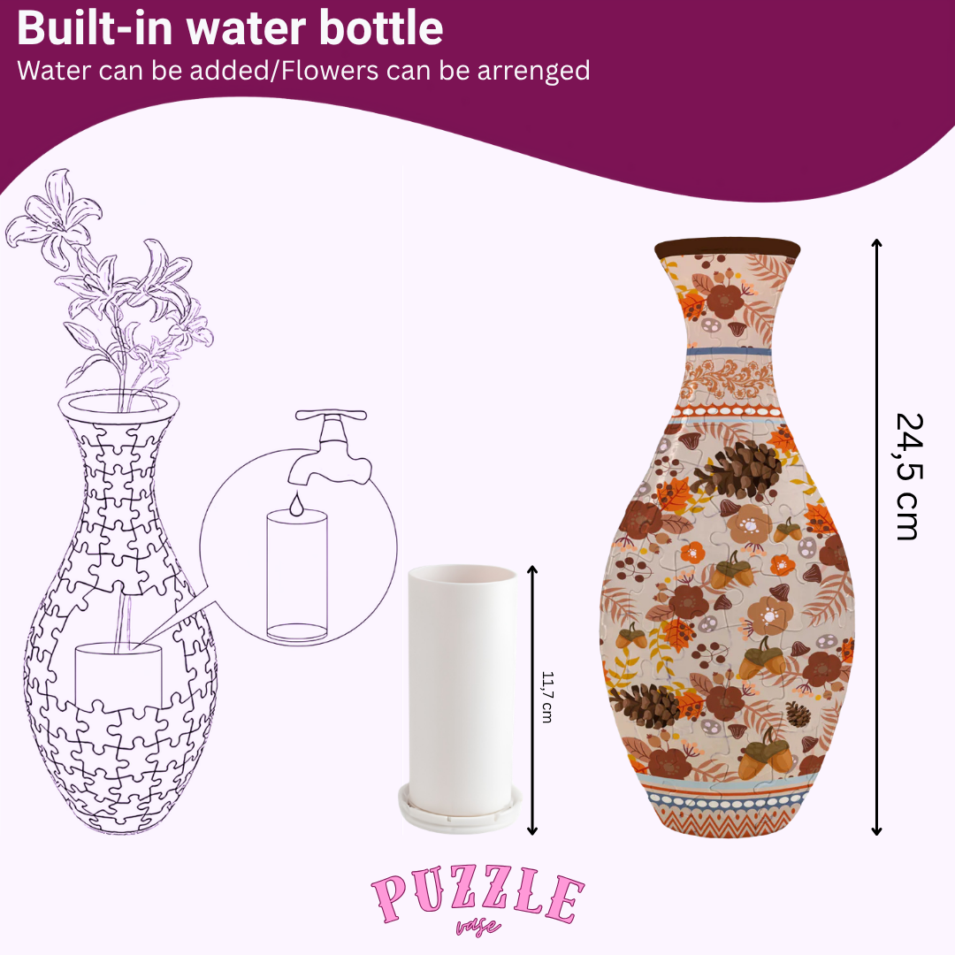 Puzzle Vase - Peacock