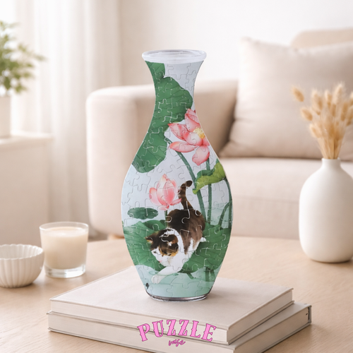 Puzzle Vase - Kitty Cat