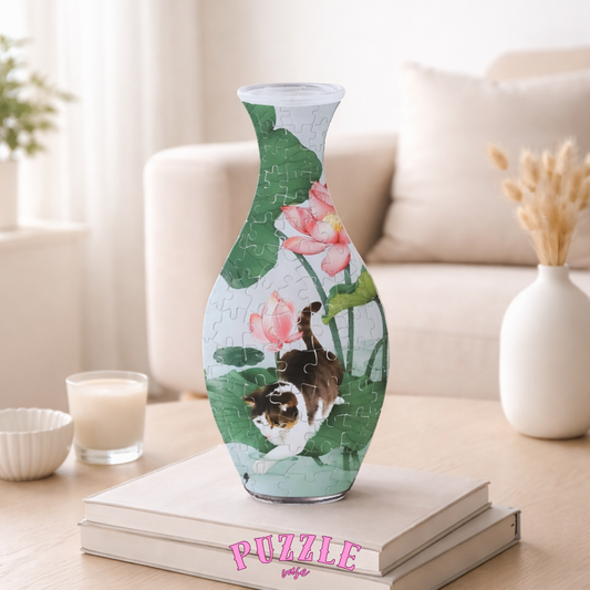 Puzzle Vase - Kitty Cat