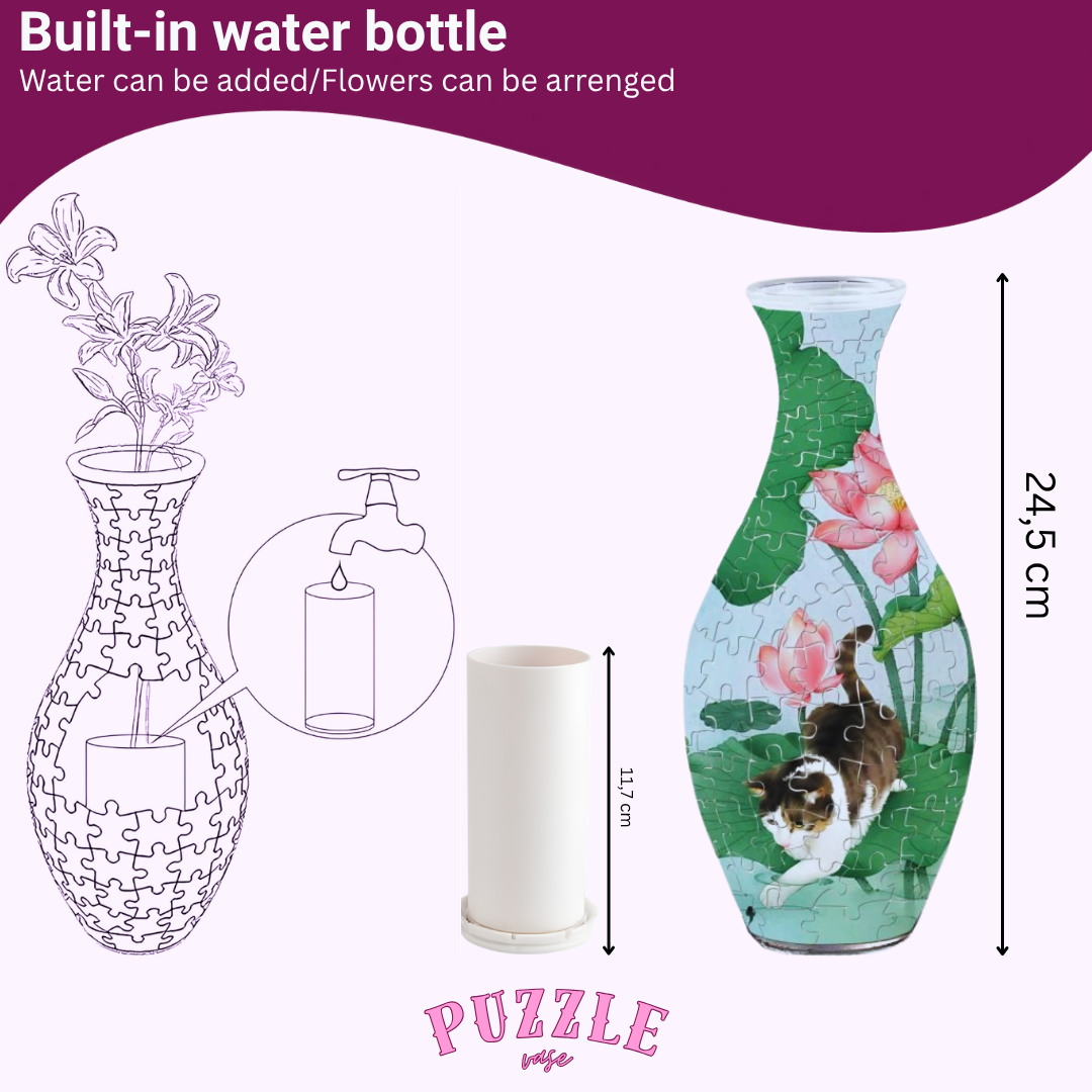 Puzzle Vase - Peacock