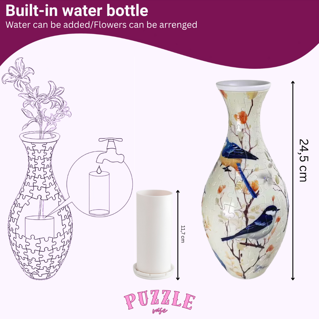 Puzzle Vase - Peacock