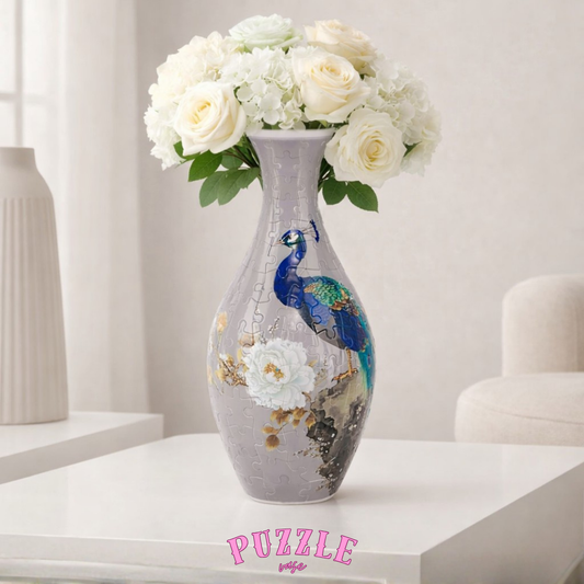 Puzzle Vase - Peacock