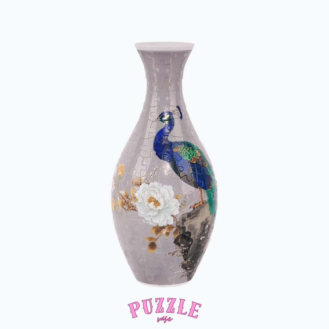 Puzzle Vase - Peacock