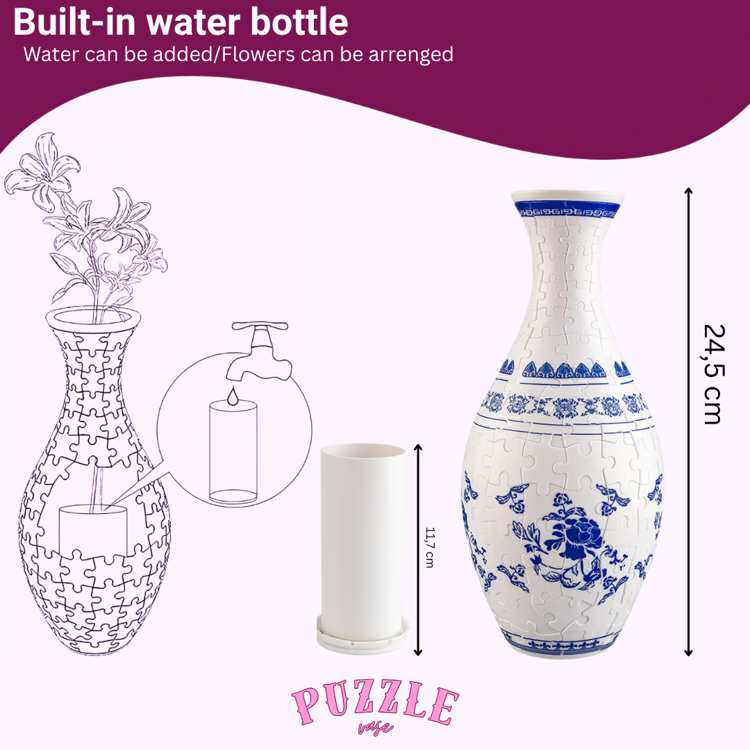 Puzzle Vase - Peacock