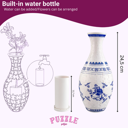 Puzzle Vase - Peacock