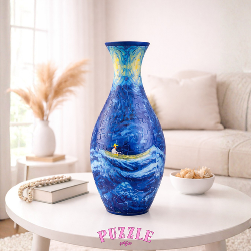 Puzzle Vase - Sailing Ship Oil Painting