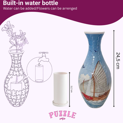 Puzzle Vase - Peacock