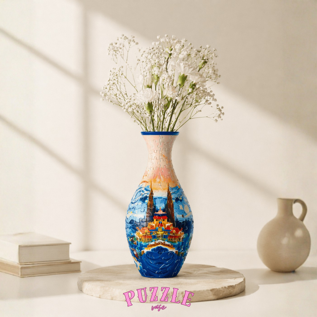 Puzzle Vase - Peacock