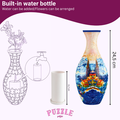 Puzzle Vase - Peacock